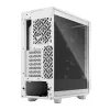 Obudowa PC Tower Fractal Design Meshify 2 Compact — Biała, obsługuje zasilacz ATX, 2x140mm przód, 1x120mm tył, napędy 2,5 cala/3,5 cala, 210×424×475 mm