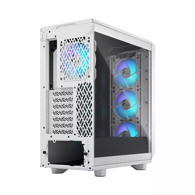 Obudowa PC Fractal Design Meshify 2 Compact RGB biały — ATX/microATX/Mini-ITX, obsługa 3x120 mm z przodu + 1x120 mm z tyłu, napędy 2,5 cala/3,5 cala