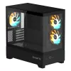 Obudowa PC GIGABYTE C201 PANORAMIC - Midi Tower, m-ATX, obsługa chłodnicy 360 mm, 3 fabrycznie zainstalowane wentylatory, USB 3.0, obsługa RGB Fusion