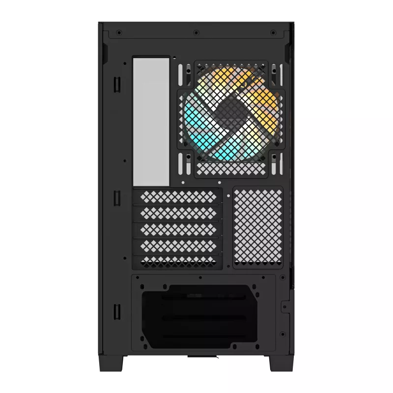 Obudowa PC GIGABYTE C201 PANORAMIC - Midi Tower, m-ATX, obsługa chłodnicy 360 mm, 3 fabrycznie zainstalowane wentylatory, USB 3.0, obsługa RGB Fusion