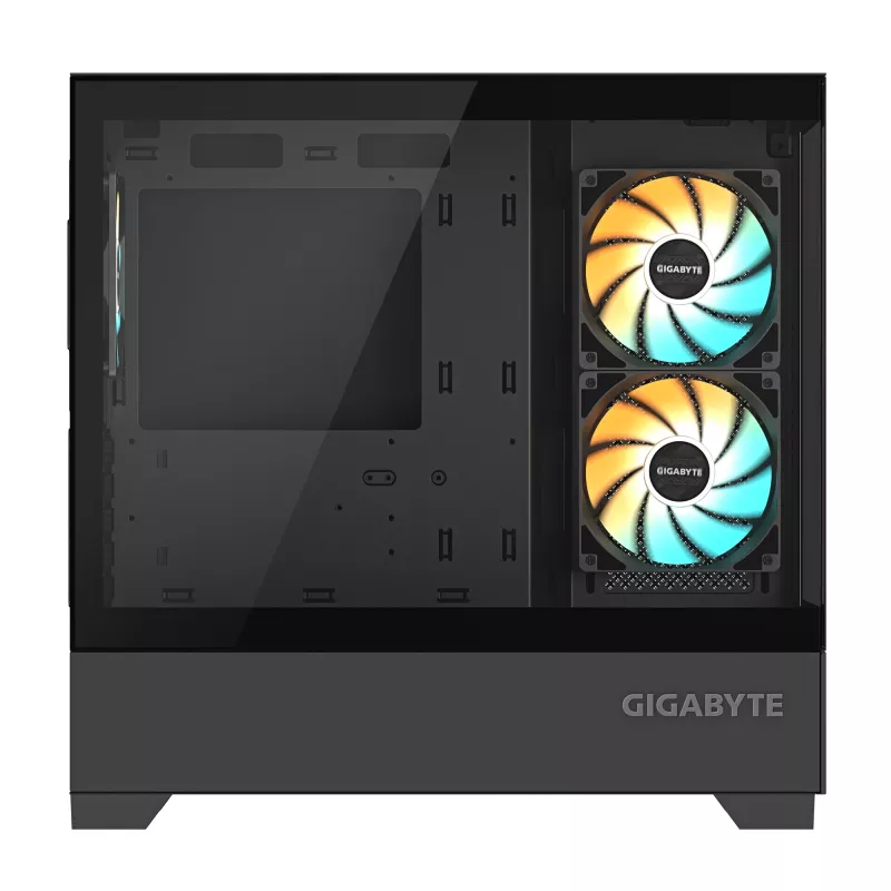Obudowa PC GIGABYTE C201 PANORAMIC - Midi Tower, m-ATX, obsługa chłodnicy 360 mm, 3 fabrycznie zainstalowane wentylatory, USB 3.0, obsługa RGB Fusion