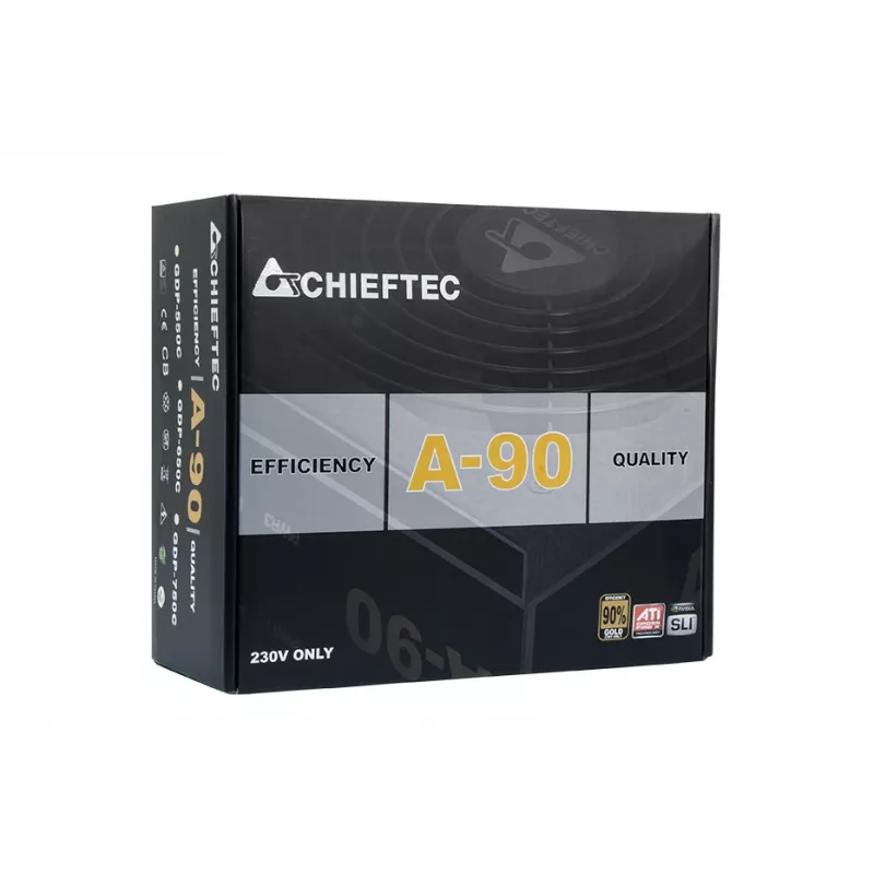 Zasilacz Chieftec GDP-750C 750 W 20+4 pin ATX PS/2 Czarny