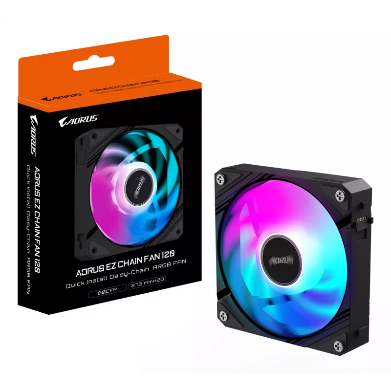 Wszechstronna chłodnica cieczą GIGABYTE AORUS EZ CHAIN FAN 120 12 cm Czarny