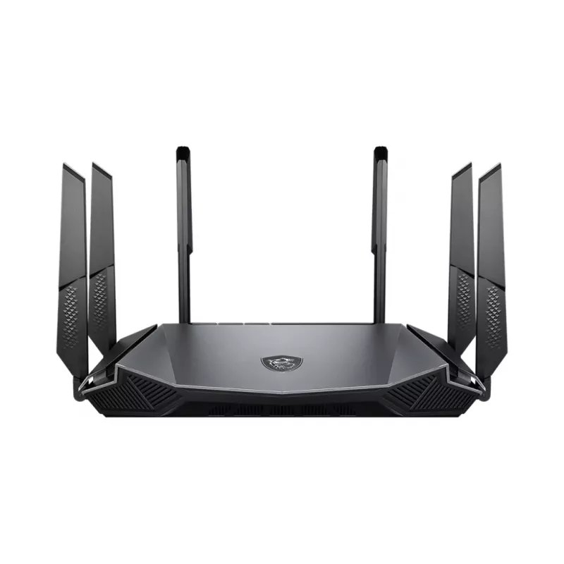 MSI RadiX AX6600 WiFi 6 Trójzakresowy router bezprzewodowy Gigabit Ethernet Trójzakresowy (2.4 GHz / 5 GHz / 5 GHz) Czarny