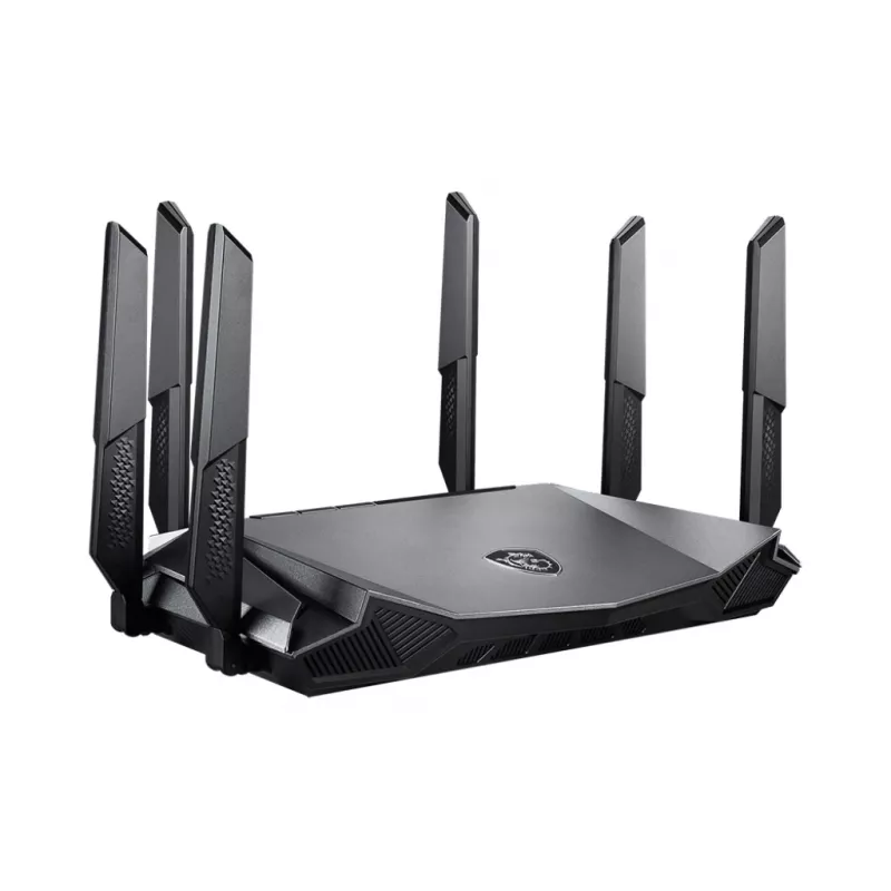 MSI RadiX AX6600 WiFi 6 Trójzakresowy router bezprzewodowy Gigabit Ethernet Trójzakresowy (2.4 GHz / 5 GHz / 5 GHz) Czarny