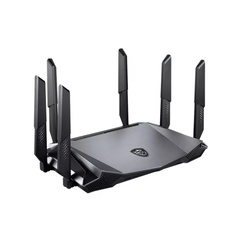 MSI RadiX AX6600 WiFi 6 Trójzakresowy router bezprzewodowy Gigabit Ethernet Trójzakresowy (2.4 GHz / 5 GHz / 5 GHz) Czarny