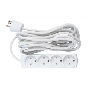 Przedłużacz sieciowy Microconnect GRU00450WDK 5 m 4 gniazda AC Wewnętrzny Biały