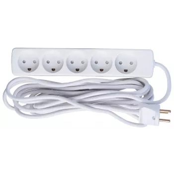Przedłużacz zasilający Microconnect GRU0055WDK 5m 5 gniazd AC Wewnętrzny Biały