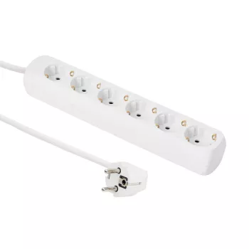 Microconnect GRU0065WA przedłużacz zasilający 5 m 6 gniazd AC Biały