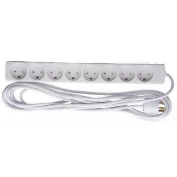 Microconnect GRU00850WDK listwa zasilająca 5 m 8 gniazd AC wewnętrzna biała