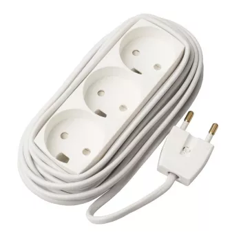 Przedłużacz zasilający Microconnect GRUELU3H050 5 m 3 gniazda AC Biały