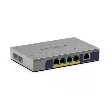 Niezarządzalny 5-portowy przełącznik PoE Netgear GS105P 1Gb Ethernet z Power over Ethernet (GS105P-300EUS)