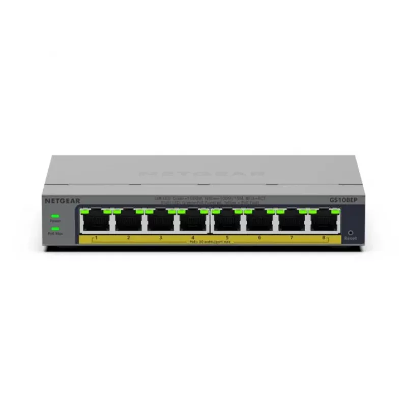 NETGEAR GS108EP Managed L2/L3 Gigabit Ethernet (10/100/1000) szary