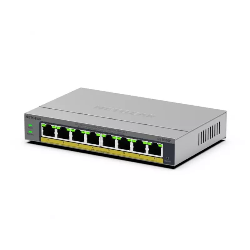 NETGEAR GS108EP Managed L2/L3 Gigabit Ethernet (10/100/1000) szary