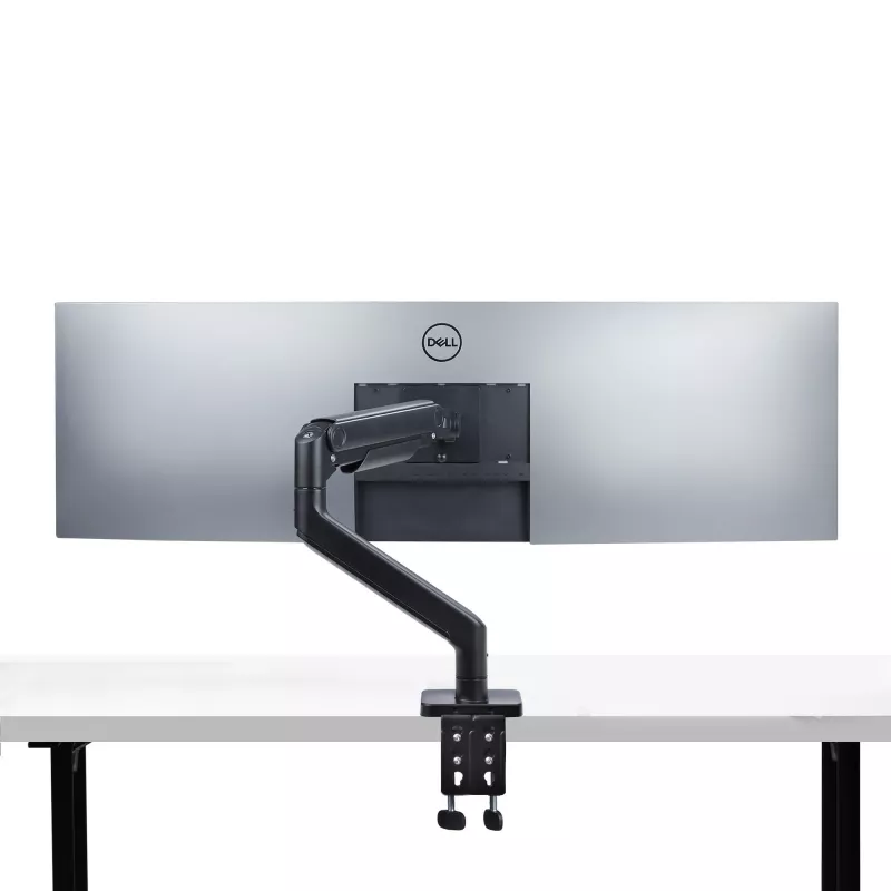StarTech.com Uchwyt Biurkowy do Monitora do 49-calowych Zakrzywionych Ekranów Ultrawide 32:9, Ramię Sprężynowe Mechaniczne, Zacisk C/Przepust, Regulacja Beznarzędziowa, Maks. 44 funty/20 kg