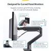 StarTech.com Uchwyt Biurkowy do Monitora do 49-calowych Zakrzywionych Ekranów Ultrawide 32:9, Ramię Sprężynowe Mechaniczne, Zacisk C/Przepust, Regulacja Beznarzędziowa, Maks. 44 funty/20 kg
