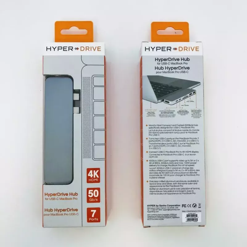 HUB HYPER HD28C USB 3.2 Gen 1 Type-C Szary MicroSD SD HDMI Thunderbolt 3