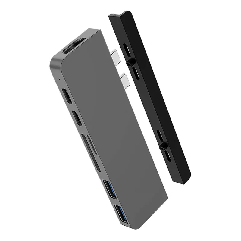HUB HYPER HD28C USB 3.2 Gen 1 Type-C Szary MicroSD SD HDMI Thunderbolt 3