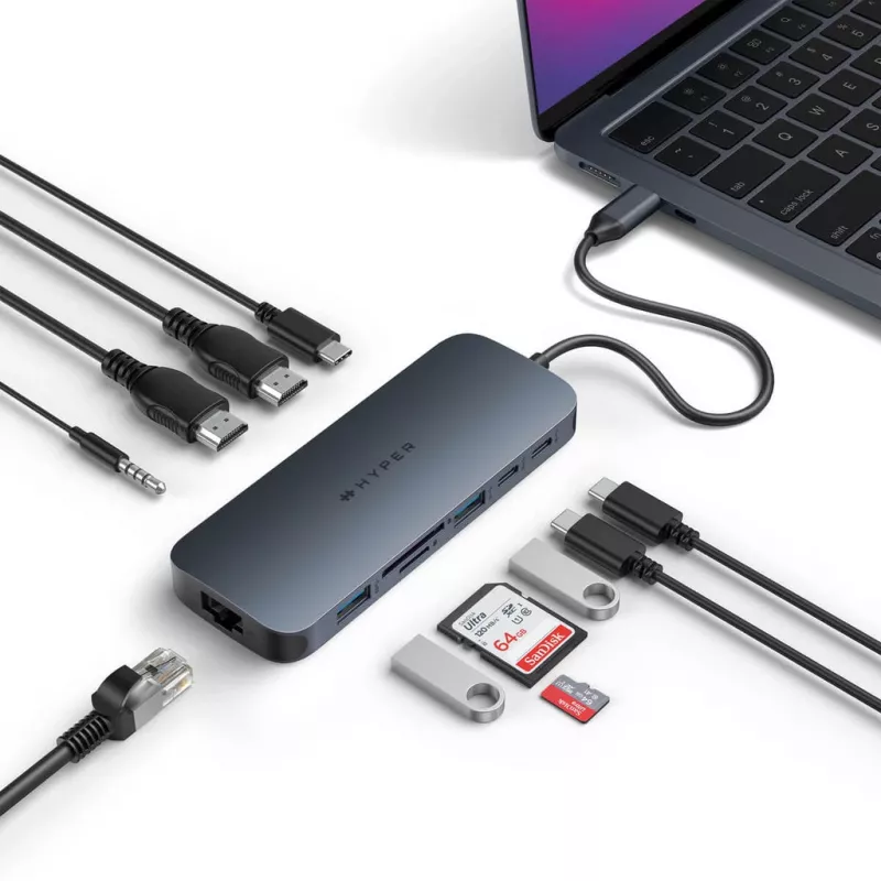 Targus HD4006GL stacja dokująca/replikator portów do laptopa USB 3.2 Gen 2 (3.1 Gen 2) Type-C Czarny