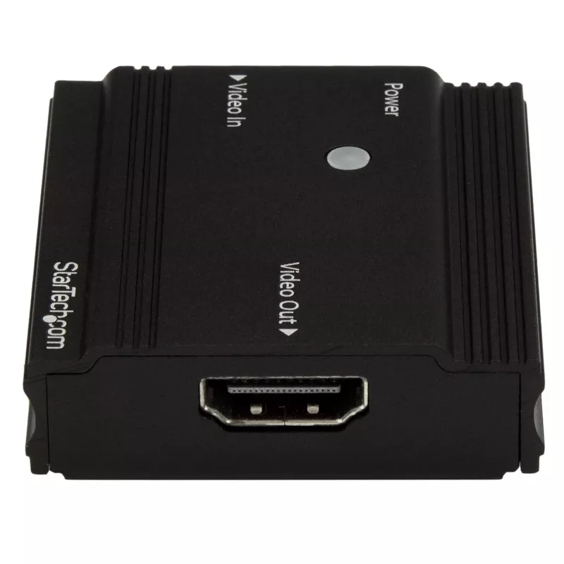 StarTech.com HDMI Signal Booster - Przedłużacz HDMI - 4K 60Hz, 3840 x 2160 pikseli, wzmacniacz AV, 35 m, Czarny, HDCP