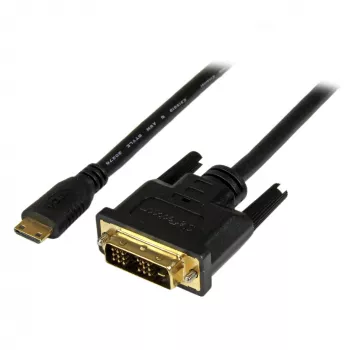 StarTech.com 1m (3,3 stopy) kabel Mini HDMI do DVI - kabel DVI-D do HDMI (1920x1200p) - 19-pinowe męskie złącze HDMI Mini do męskiego DVI-D - cyfrowy adapter kabla monitora M/M - adapter Mini HDMI do DVI