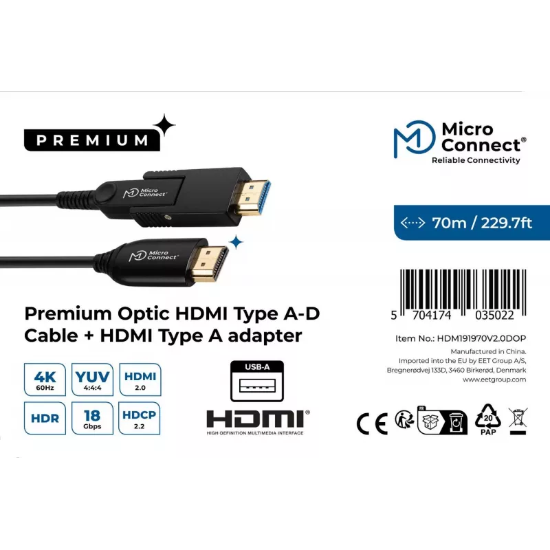 Kabel HDMI A-D MicroConnect HDM191970V2.0DOP