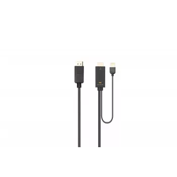 Microconnect HDMI-DP-CON2 adapter kabla wideo 2 m DisplayPort Czarny