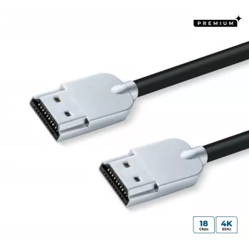 Microconnect HDMISUPERSLIM2M kabel HDMI 2 m HDMI Typ A (Standard) Czarny, Metaliczny