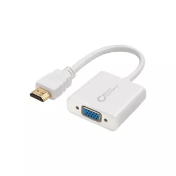 Microconnect HDMVGA1 adapter kabla wideo 0,15 m HDMI Typ A (Standardowy) VGA (D-Sub) Biały