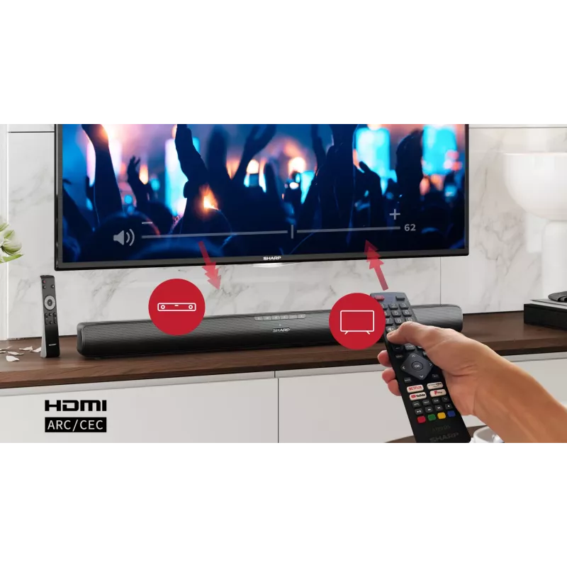 Sharp HT-SB100 listwa dźwiękowa Czarny 2.0 kanały 75 W