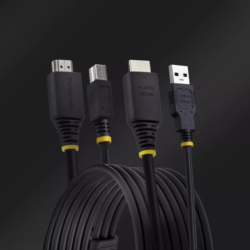 StarTech.com 6ft (1.8m) HDMI and USB 5Gbps KVM kabel, 4K 60Hz, HDMI 2.0 and USB Combo kabel for KVM Switches