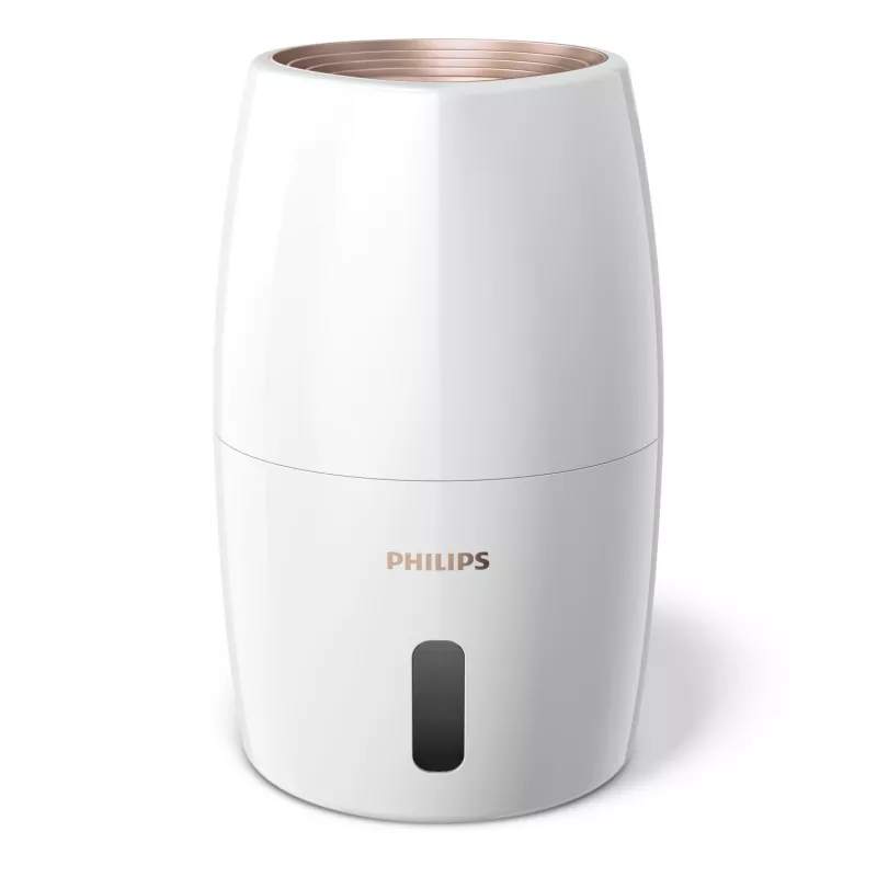 Nawilżacz powietrza Philips HU2716/10 — zbiornik 2 l, 17 W, 220–240 V, biało-różowe złoto, kompaktowy 220×220×350 mm