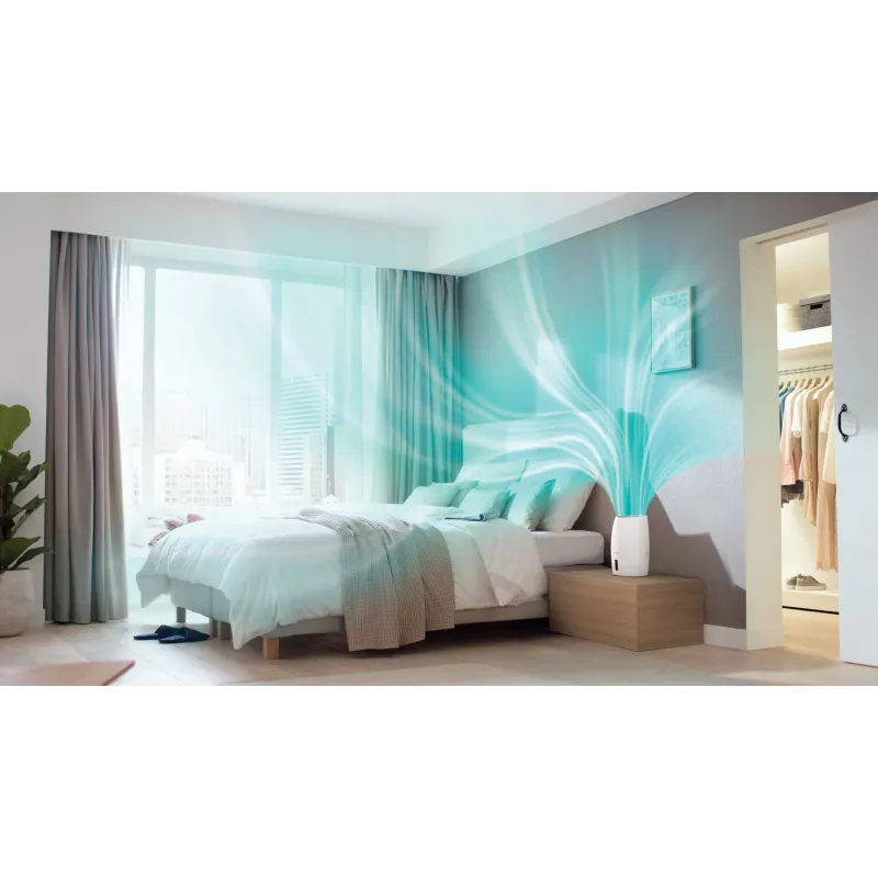 Nawilżacz powietrza Philips HU2716/10 — zbiornik 2 l, 17 W, 220–240 V, biało-różowe złoto, kompaktowy 220×220×350 mm