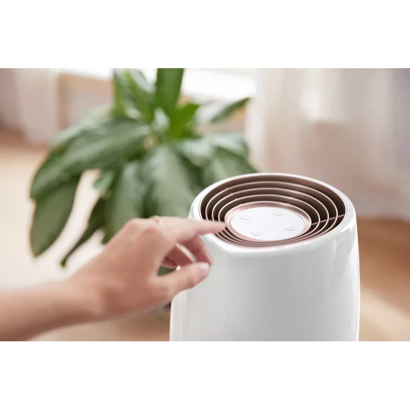 Nawilżacz powietrza Philips HU2716/10 — zbiornik 2 l, 17 W, 220–240 V, biało-różowe złoto, kompaktowy 220×220×350 mm