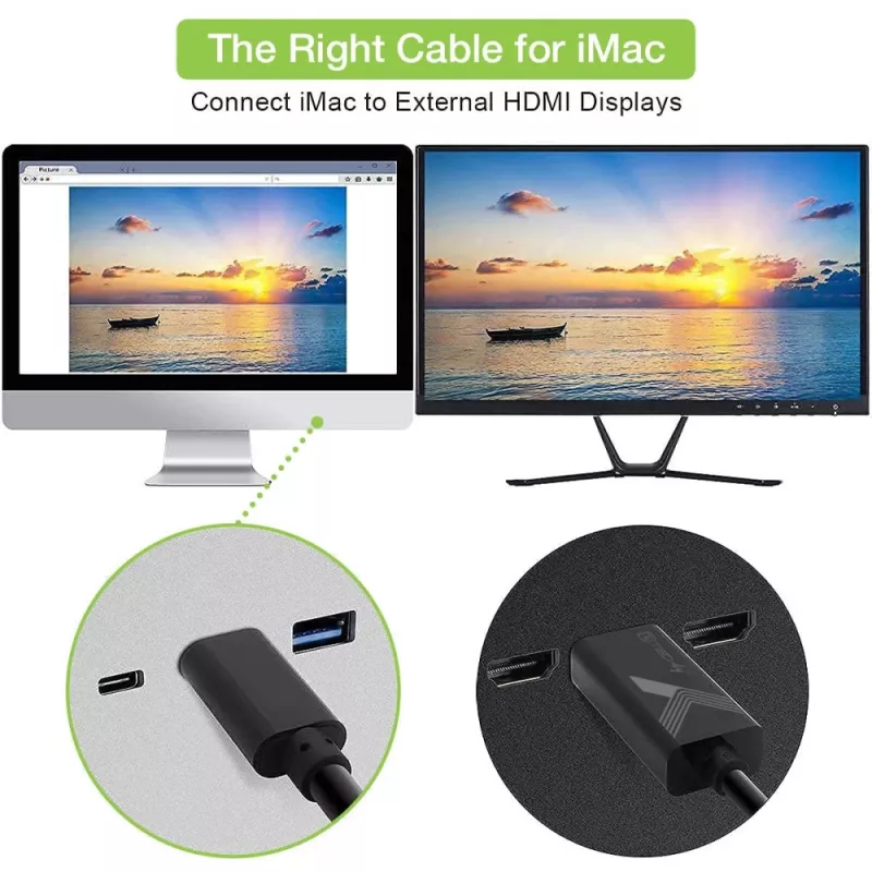 adapter kablowya Techly USB-C męski na HDMI 2.0 4K męski 2 m czarny