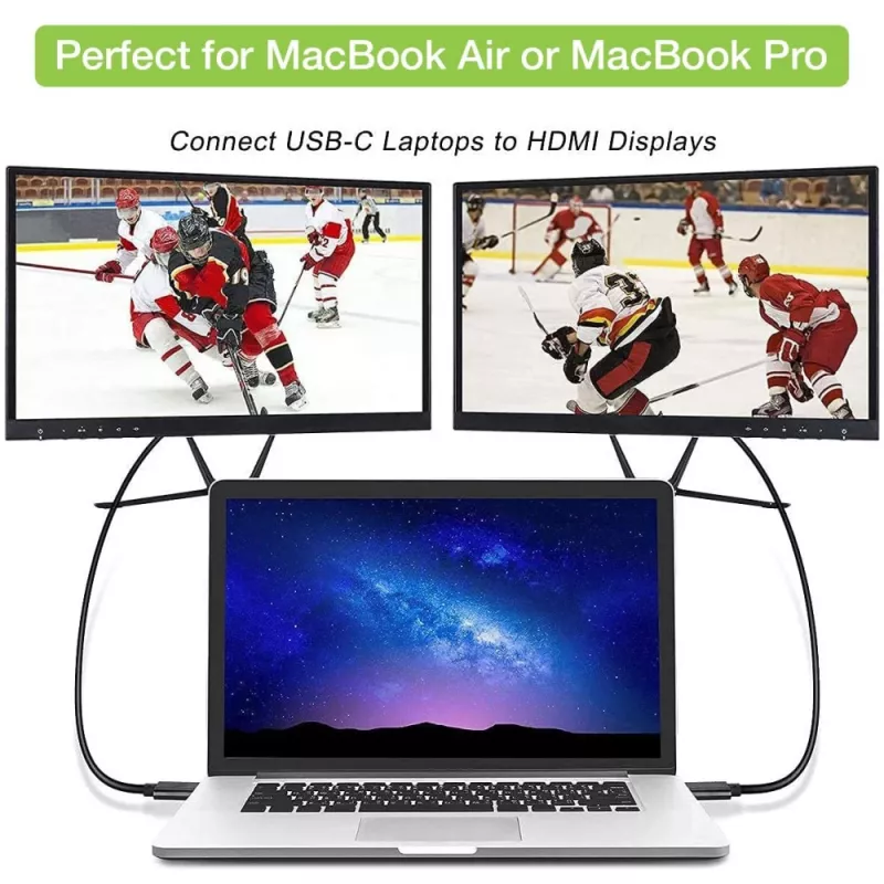 adapter kablowya Techly USB-C męski na HDMI 2.0 4K męski 2 m czarny