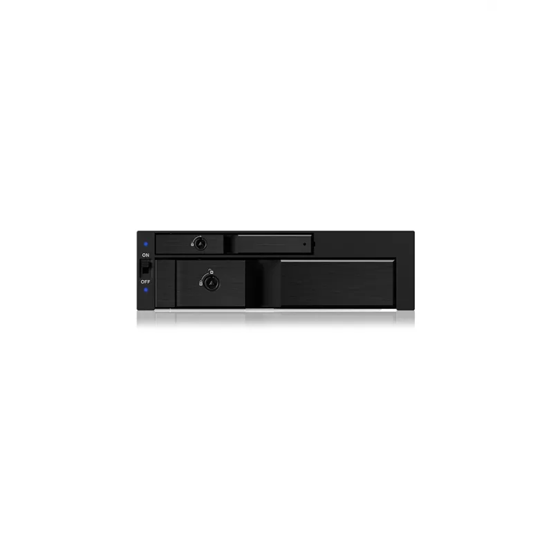 ICY BOX IB-173SSK 2-fach Wechselrahmen für 1x 2,5 und 1x 3,5 SATA/SAS Festplatten