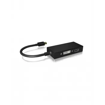 ICY BOX IB-AC1032 Mini DisplayPort DVI-D + VGA (D-Sub) + HDMI Czarny