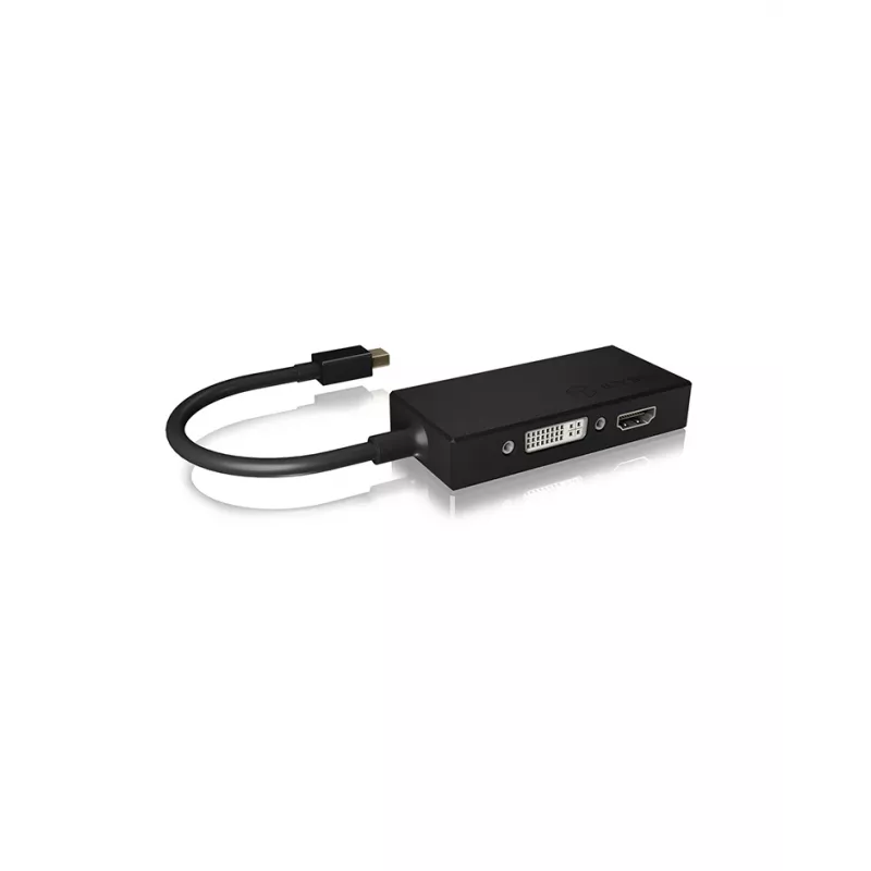 ICY BOX IB-AC1032 Mini DisplayPort DVI-D + VGA (D-Sub) + HDMI Czarny
