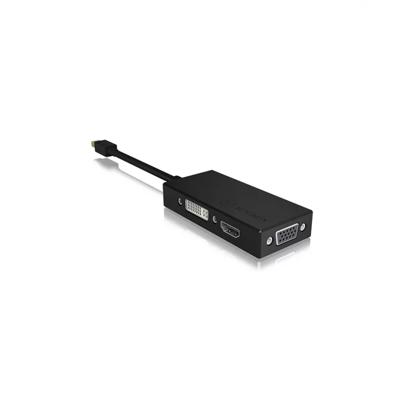 ICY BOX IB-AC1032 Mini DisplayPort DVI-D + VGA (D-Sub) + HDMI Czarny