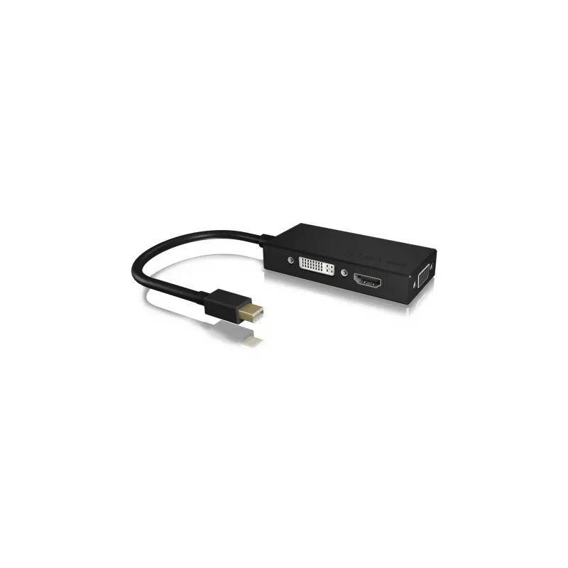 ICY BOX IB-AC1032 Mini DisplayPort DVI-D + VGA (D-Sub) + HDMI Czarny