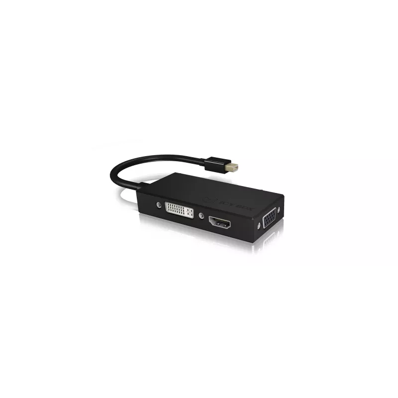 ICY BOX IB-AC1032 Mini DisplayPort DVI-D + VGA (D-Sub) + HDMI Czarny