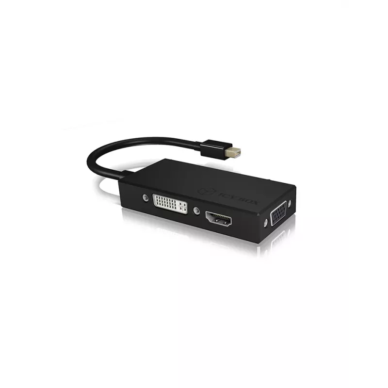 ICY BOX IB-AC1032 Mini DisplayPort DVI-D + VGA (D-Sub) + HDMI Czarny