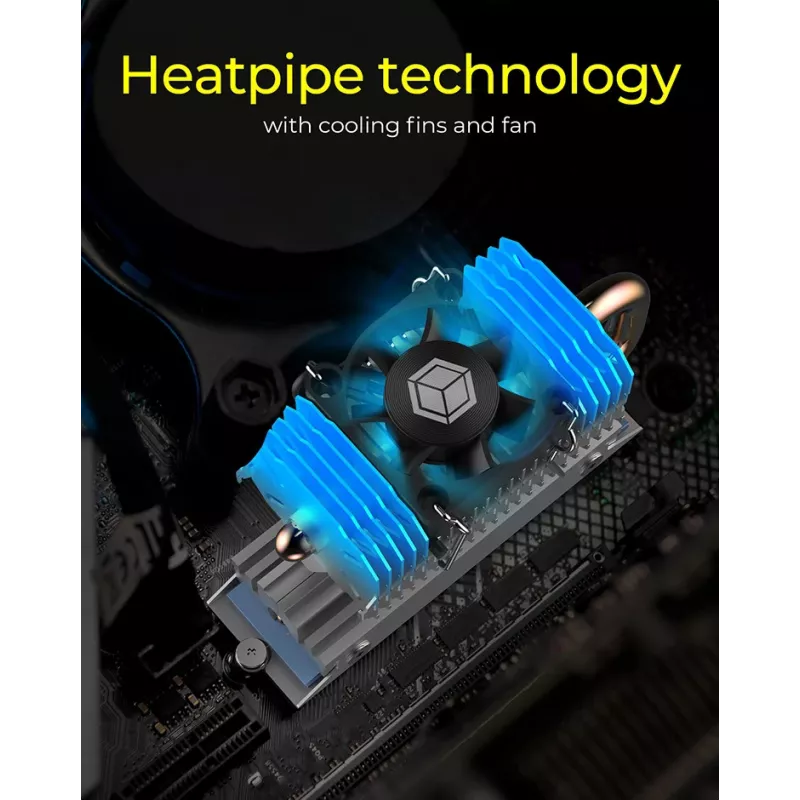 ICY BOX IB-M2HSF-705 Radiator/chłodzenie do dysku SSD 3 cm Srebrny 1 szt.