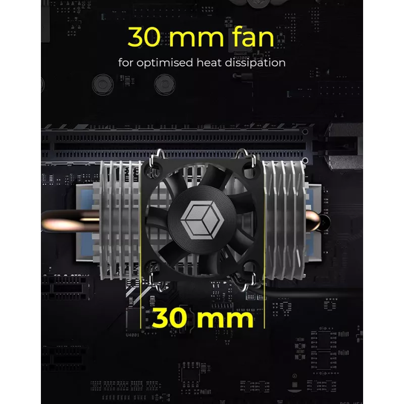 ICY BOX IB-M2HSF-705 Radiator/chłodzenie do dysku SSD 3 cm Srebrny 1 szt.