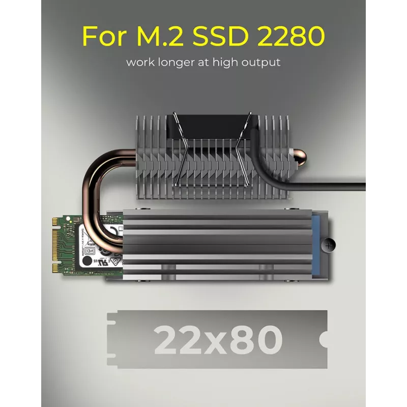 ICY BOX IB-M2HSF-705 Radiator/chłodzenie do dysku SSD 3 cm Srebrny 1 szt.