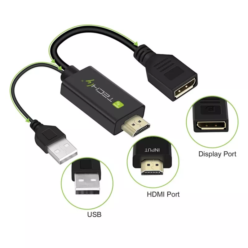 Konwerter sygnału wideo Techly ICOC HDMI-DP12A 4096x2160 120Hz