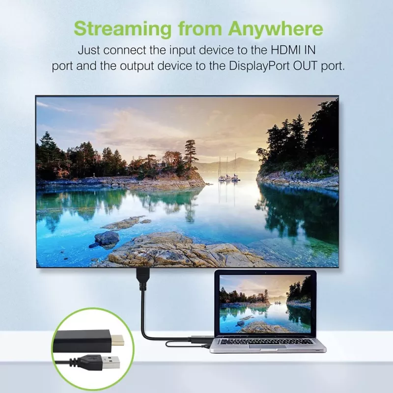 Konwerter sygnału wideo Techly ICOC HDMI-DP12A 4096x2160 120Hz