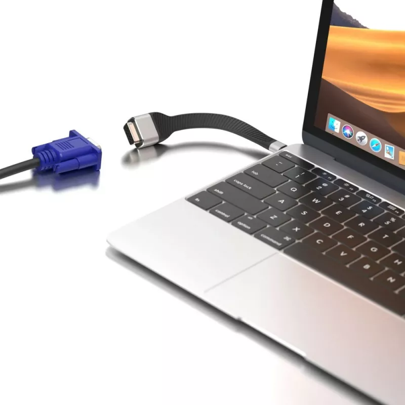 Kabel wideo / adapter Techly ICOC-USBC-VGA 0,12 m USB Typu-C na VGA (D-Sub)