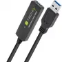 Techly ICUR30100G Kabel USB USB 3.2 Gen 1 (3.1 Gen 1) 10 m USB A Czarny